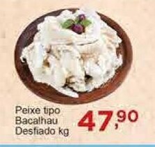 Rossi Supermercado Peixe tipo Bacalhau Desfiado 1kg oferta