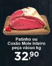 Rossi Supermercado Patinho ou Coxao Mole Inteiro peca vacuo 1kg oferta