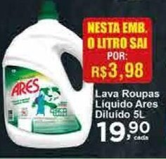 Rossi Supermercado Lava roupas Liquido Ares Diluido 1L oferta