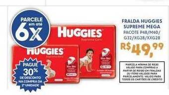 Boa Supermercados Fralda Huggies Supreme Mega oferta