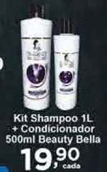 Rossi Supermercado Kit Shampoo 1L + Condicionador 500ml Beauty Bella oferta