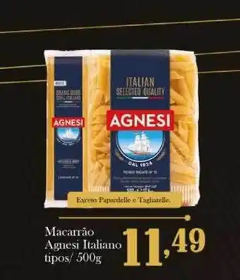 Macarrão Agnesi Italiano Tipos
