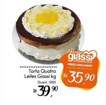 Giassi Supermercados Torta Quatro Leites Giassi Kg oferta