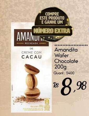Giassi Supermercados Amandita Wafer Chocolate oferta