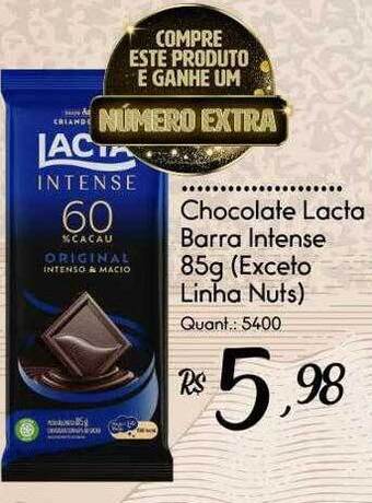 Giassi Supermercados Chocolate Lacta Barra Intense oferta