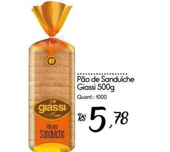 Giassi Supermercados Pão De Sanduiche Giassi oferta