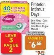Supermercados Condor Protetor Intimus Days oferta
