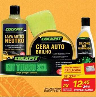GBarbosa Kit Lava-auto Cockpit 3 Em 1 oferta