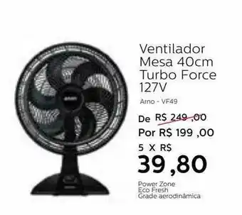Ventilador Mesa Turbo Force 127v