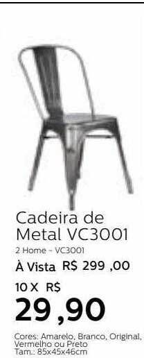 Grupo Formosa Cadeira De Metal Vc3001 oferta