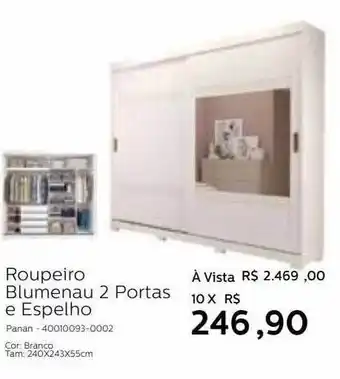 Grupo Formosa Roupeiro Blumenau 2 Portas E Espelho oferta