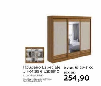 Grupo Formosa Roupeiro Especiale 3 Portas E Espelho oferta