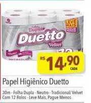 Supermercados Condor Papel Higiênico Duetto oferta