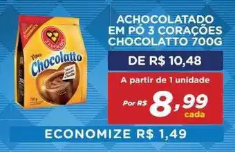 Bahamas Mix Achocolatado Em Pó 3 Corracoes Chocolatto oferta