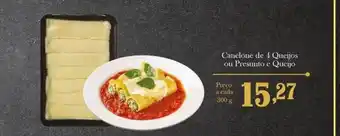 Canelone De 4 Queijos Ou Presunto E Queijo