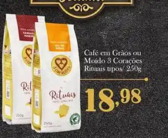 Confiança Supermercados Café Em Grãos Ou Moido 3 Corações Rituais Tipos oferta