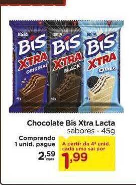 Carrefour Chocolate Bis Xtra Lacta oferta