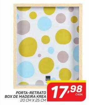 GBarbosa Porta-retrato Box De Madeira Krea oferta