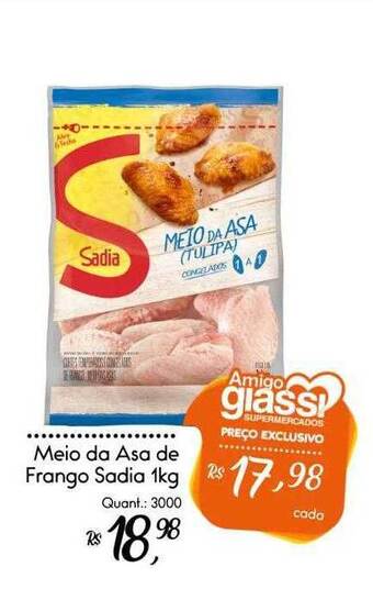 Giassi Supermercados Meio Da Asa De Frango Sadia oferta