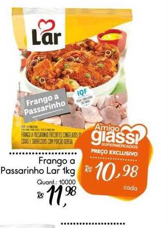 Giassi Supermercados Frango A Passarinho Lar oferta