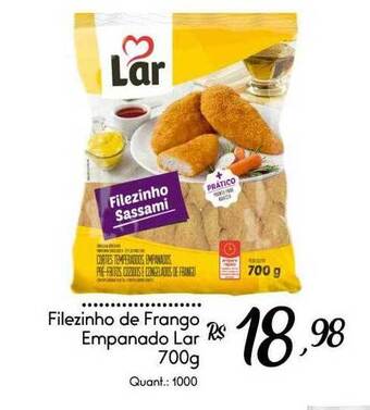 Giassi Supermercados Filezinho De Frango Empanado Lar oferta