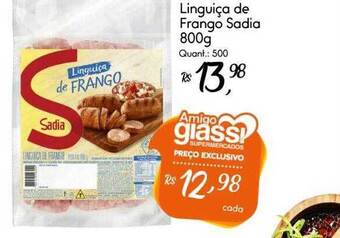 Giassi Supermercados Linguiça De Frango Sadia oferta