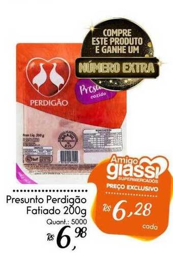 Giassi Supermercados Presunto Perdigão Fatiado oferta