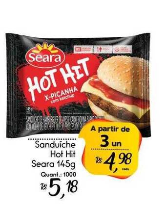 Giassi Supermercados Sanduiche Hot Hit Seara oferta