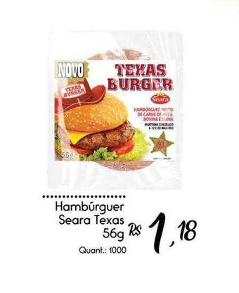 Giassi Supermercados Hambúrguer Seara Texas oferta