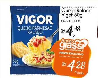 Giassi Supermercados Queijo Ralado Vigor oferta