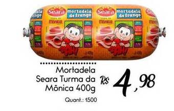 Giassi Supermercados Mortadela Seara Turma Da Mônica oferta