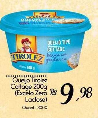 Giassi Supermercados Queijo Tirolez Cottage oferta