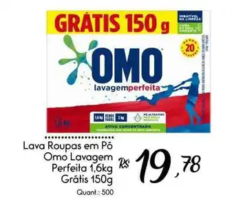 Giassi Supermercados Lava Roupas Em Pó Omo Lavagem Perfeita 1.6kg oferta