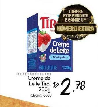 Giassi Supermercados Creme De Leite Tirol oferta