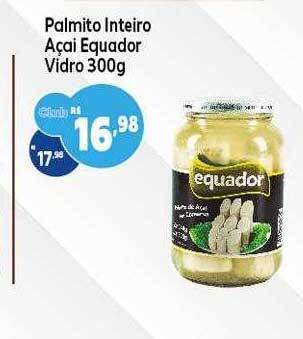 GoodBom Palmito Inteiro Açai Equador Vidro oferta