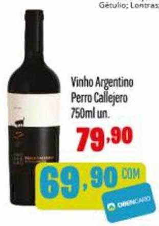 Rede Top Vinho Argentino Perro Callejero oferta