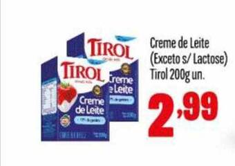 Rede Top Creme De Leite Exceto S- Lactose Tirol oferta
