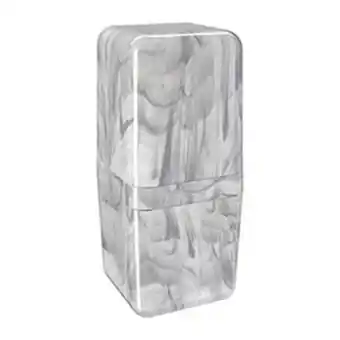 Preçolândia Porta escova de dente poliestireno mármore 19,5cm branco - coza oferta