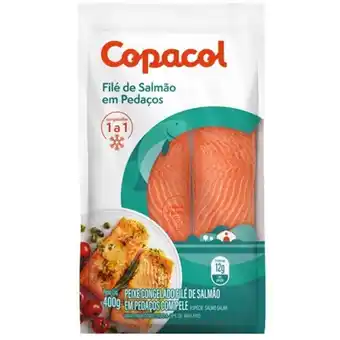 Tome Leve File de salmão em pedaços copacol 400g oferta