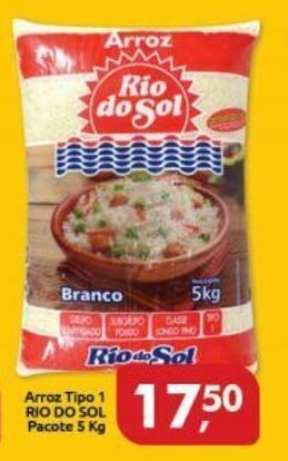 Supermercados Nori Arroz Tipo 1 Rio Do Sol pacote 5kg oferta