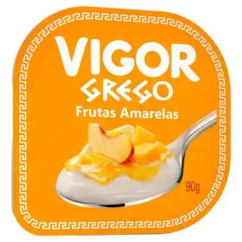 Iogurte grego calda frutas amarelas vigor 90g