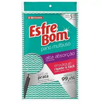 Pano multiuso esfrebom verde 5un
