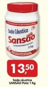 Soda caustica Sansao Pote 1kg