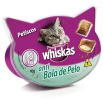 Petisco whiskas anti bola pelo 40g