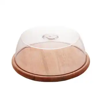 Casa Freitas Boleira madeira com tampa acrílico liptus 31x12cm woodart oferta