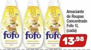 Amaciante de roupas concentrado fofo 1 l