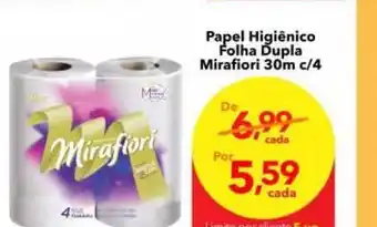 Papel Higiênico Folha Dupla Mirafiori 30cm c/4