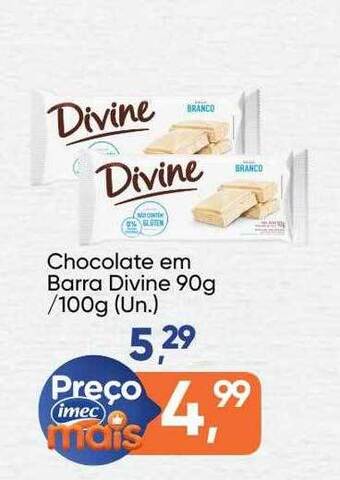 Imec Supermercados Chocolate Em Barra Divine oferta