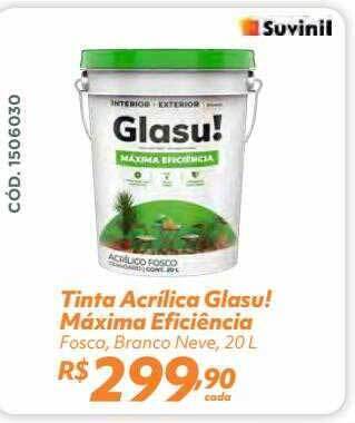 Tinta Acrílica Glasu! Màxima Eficiência