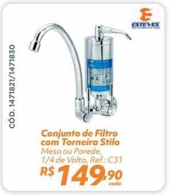Telhanorte Conjunto De Filtro Com Torneira Stilo oferta